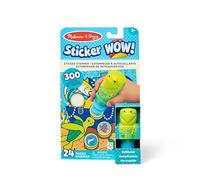 Melissa & Doug Sticker WOW Estampeuse à Autocollants et Bloc d'activités de 24 Pages, 300 Autocollants, Art et Bricolage, Jouet à Manipuler, Personnage à Collectionner - Tortue de Mer