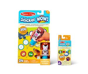 Melissa & Doug Sticker WOW Estampeuse à Autocollants et Bloc d'activités de 24 Pages, 600 Autocollants, Art et Bricolage, Jouet à Manipuler, Personnage à Collectionner - Chien