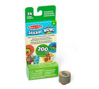 Melissa & Doug Sticker WOW Mini Bloc d’activités à Autocollants et Recharge de 200 Autocollants pour estampeuse à Autocollants - Jouet à Manipuler à Collectionner - Autocollants de Dinosaurs
