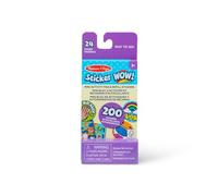 Melissa & Doug Sticker WOW, Mini Bloc d'activités et 200 Autocollants supplémentaires pour estampeuse à Autocollants, Jouets à Collectionner - Autocollants récompenses Way to Go Assortis
