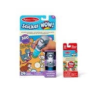 Melissa & Doug Sticker WOW Lot Chat 24 Pages, estampeuse, Mini-Bloc d’activités, 500 Autocollants, Art et Bricolage, Jouet à Manipuler, Personnage à Collectionner, 50943, Multi