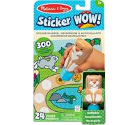 Melissa & Doug Sticker WOW, Bloc d'activités de 24 Pages et estampeuse à Autocollants, 300 Autocollants, Loisirs créatifs, Jouet à Manipuler, Figurine à Collectionner, Lapin