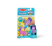 Melissa & Doug Sticker WOW, Bloc d'activités de 24 Pages et estampeuse, 300 Autocollants, Loisirs créatifs, Jouet à Manipuler, Figurine à Collectionner, Licorne Scintillante, 51103, Multi
