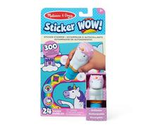 Melissa & Doug – Estampeuse à autocollants Sticker WOW – Bloc 24 pages, 300 autocollants – Licorne