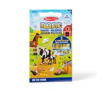 Melissa & Doug – Puzzle magnétique de voyage Take-Along On The Farm – 2 x 15 pièces