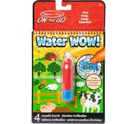 Melissa & Doug - Water Wow - Crayon + Bloc Coloriages La Ferme des Animaux | Coloriages Magiques Réutilisables Avec Stylo À Eau - Livre D'Activités - Activité Manuelle Enfant - Jeu De Voyage - Dès 3 Ans