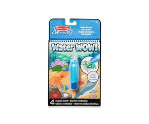 Melissa & Doug - Water Wow - Crayon + Bloc De Coloriages Sous La Mer | Coloriages Magiques Réutilisables Avec Stylo À Eau - Livre D'Activités - Activité Manuelle Enfant - Jeu De Voyage - Dès 3 ans