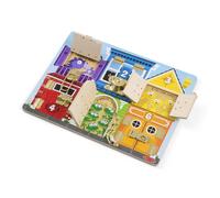 Melissa & Doug Wooden Latches Board Wooden Toy Developmental Toy Motor Ski