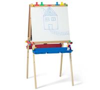 Melissa & Doug Ensemble d'art pour enfants avec chevalet en bois, Chevalet d'art pour tout-petits Arts et artisanat enfants de 3 à 6 ans +, Chevalet de tableaux blanc et noir effaçable pour enfants