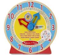 Melissa & Doug Horloge d'apprentissage en bois, Jouet de développement, Jeux d'apprentissage précoce, Jouets éducatifs en bois, Jouets Montessori, Cadeau pour garçons et filles