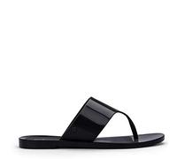 melissa Femme Essential Chic Ad Sandale Plate, Noir/Blanc, 37.5 EU