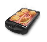 Melissa Grille-pain plat 16140145 - optimal pour toasts - sandwiches et petits pains - cuisson rapide et croustillante - design simple - noir