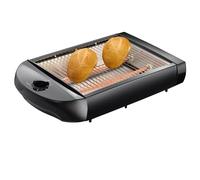 Melissa Grille-pain plat 16140145 - optimal pour toasts - sandwiches et petits pains - cuisson rapide et croustillante - design simple - noir