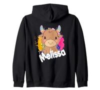 Melissa - Joli prénom de Fille avec Une Vache Mignonne Sweat à Capuche