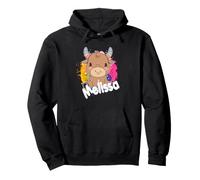 Melissa - Joli prénom de Fille avec Une Vache Mignonne Sweat à Capuche