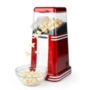 Melissa Machine à popcorn rétro à air chaud, 60 g, maïs soufflé frais fait maison en 2-4 min, 1200 W - Rouge/blanc