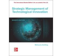 Melissa Schilling Strategic Management of Technological Innovation ISE (Poche)
