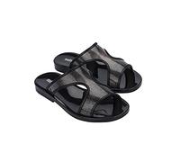melissa Women's Bikini Slide Ad Flat Sandal, noir/blanc, 38 EU