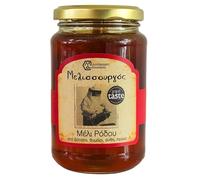 Melissokomiki Dodecanesse Miel Grec Melissourgos 450 g - Miel Brut 100% Pur Non Pasteurisé - Thym, Pin & Fleurs Sauvages - Origine Rhodes Grèce - Arôme Intense