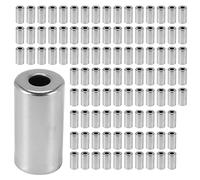 Melitt 100pcs Embout Gaines Fixation Cable Frein 5mm Metal Argent pour Velo