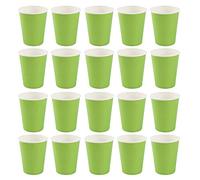 Melitt Lot de 20 gobelets en carton (255 ml) - Couleur - Pour anniversaire ou restauration - Vert