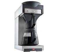 Melitta Cafetière filtrante avec carafe en verre 1,8 L plaque chauffante 17 m en acier inoxydable noir