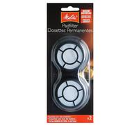 Melitta Filtre à café permanent 180424 – 2 pièces pour Philips Senseo, noir