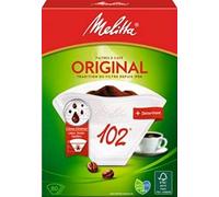 Melitta, 80 Filtres à Café, Taille 102, Pour Cafetière à Filtre, 1 Sachet de Détartrant Inclus, Original, Brun