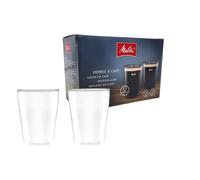 MELITTA Lot de 2 verres en borosilicate pour café long 200 ml transparent