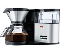 Melitta Aroma Elegance, Noir/Acier Brossé, 1012-01, Cafetière Filtre Avec Verseuse en Verre