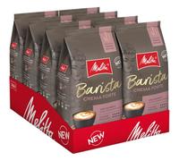 Melitta Barista Classic Crema Forte, Grains de café entiers 8 x 1 kg, non moulus, grains de café pour machine à espresso automatique, torréfaction intense, puissance 4, dans un bac