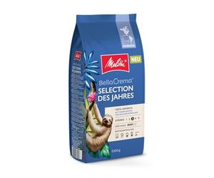 Melitta BellaCrema Sélection de l’année Café en grain 1kg, non moulu, café en grain pour machines à café, torréfaction moyenne, torréfié en Allemagne, intensité 3