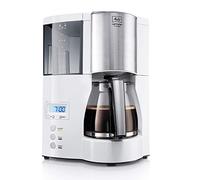Melitta Cafetière Ã€ Filtre Avec Verseuse En Verre, Fonction Maintien Au Chaud Et Timer, Optima Timer, Blanc, 100801