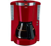 Melitta Cafetière Ã€ Filtre Avec Verseuse En Verre, Fonction Maintien Au Chaud, Sélecteur Dâ€™Arôme, Look Selection, Rouge/Acier Brossé, 1011-17
