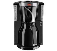 Melitta Cafetière à Filtre avec Verseuse Isotherme, Sélecteur d’Arôme, Look Therm Selection, Noir/Acier Brossé, 1011-12