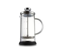 Melitta Cafetière à Piston en Verre, French Press, pour Café ou Thé, Adapté au Micro-Onde, Acier Inoxydable, 400 ml (3 Tasses), Standard, Inox