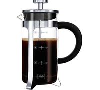 Melitta Cafetière à Piston en Verre Graduée, French Press, pour Café ou Thé, Récipient adapté au Micro-Onde, Acier Inoxydable, 1 L (8 Tasses), Premium, Inox