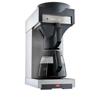Melitta Cafetière filtrante avec carafe en verre 1,8 L plaque chauffante 17 m en acier inoxydable noir