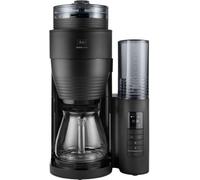 Melitta Cafetière filtre AromaFresh Glass Pro 1030-01, moulin intégré, 10 tasses, noir