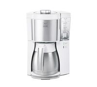 Cafetière filtre MELITTA - Look V Therm Perfection 1025-15 Blanc/Acier Brossé - 10 tasses - AromaSelector®