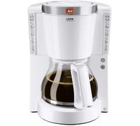 Melitta Cafetière à filtre 1011-03 - Verseuse en verre maintien au chaud - Blanc/Acier brossé