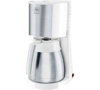 Melitta Cafetière à filtre Enjoy Top Therm - Verseuse isotherme inox 1,2 l - Blanc/Acier brossé