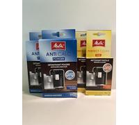 Melitta Kit d'accessoires de nettoyage, poudre anticalcaire et pastilles Perfect Clean, pour machines à espresso