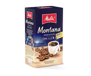Melitta Montana Premium Café Filtre 500 G, Moulu, Poudre pour Machines à Café Filtre, 100 pour Cent Arabica, Torréfaction Forte, Torréfié en Allemagne