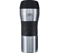 Melitta Mug isotherme à fermeture par pression 100% hermétique Silicone 350 ml Noir/Inox