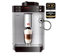 Melitta Passione Inox, Machine à Café à Grains avec Broyeur et Auto-Cappuccinatore, Expresso, Automatique, F54/0-100, 1450W