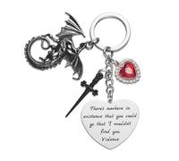 Melix Home Porte-clés 4ème aile dragon 4ème aile cadeau pour les fans d'adolescents, filles, garçons, femmes, Porte-clés Quatrième dragon, Medium