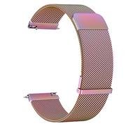 Meliya 20mm Metal Bracelet Compatible pour Samsung Watch Active 2/Active/Watch 3 41mm Femme Homme, Acier Inoxydable Réglabl, Bracelet de Replace pou Polar Ignite/Ignite 2/Ignite 3 (Coloré, 20mm)