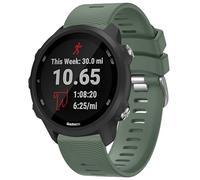 Meliya Bracelet de rechange en silicone compatible avec Garmin Forerunner 245 645, 20 mm de largeur - Gris foncé