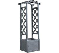 Melko Arche de rosiers avec Treillis de Jardin Arche de Jardin Colonne de rosiers Treillis en Bois Gris